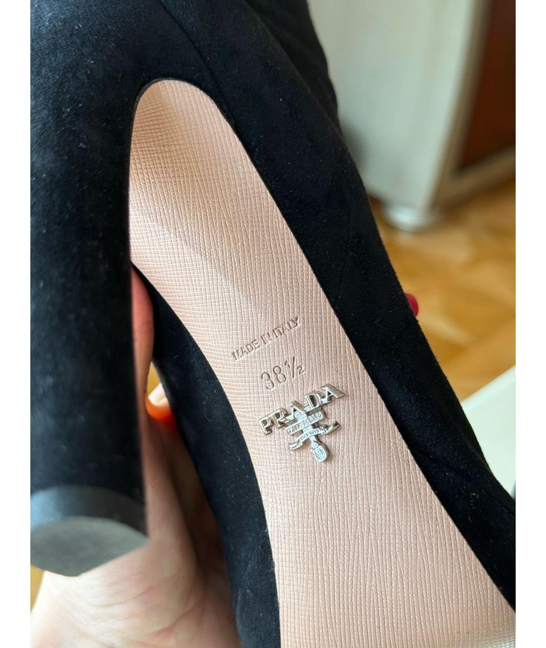 PRADA Черные замшевые ботильоны, фото 7