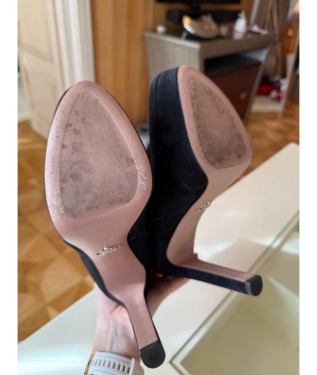 PRADA Черные замшевые ботильоны, фото 5