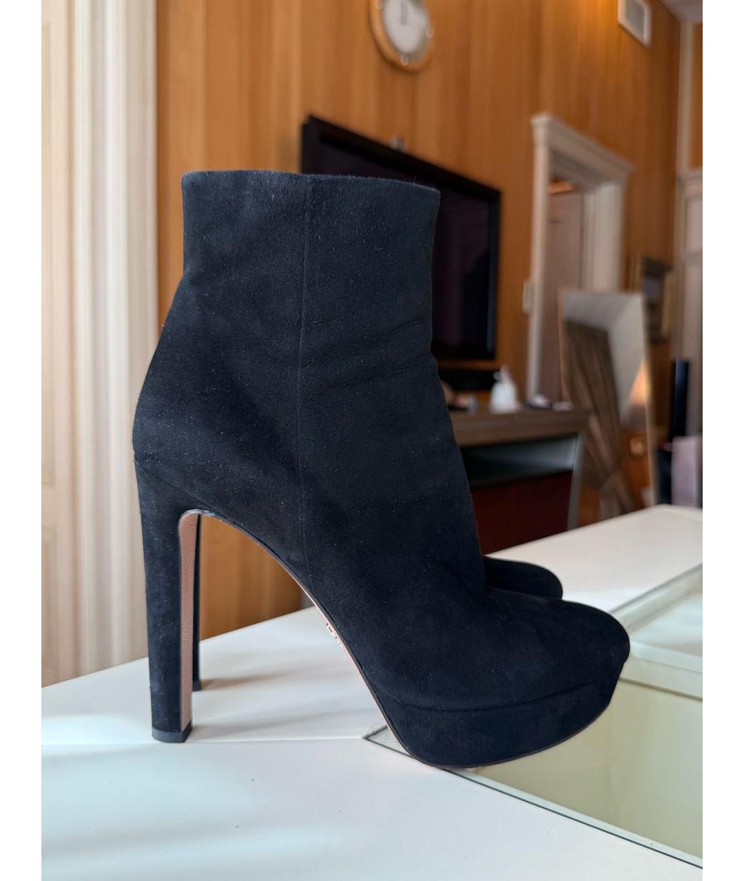 PRADA Черные замшевые ботильоны, фото 9