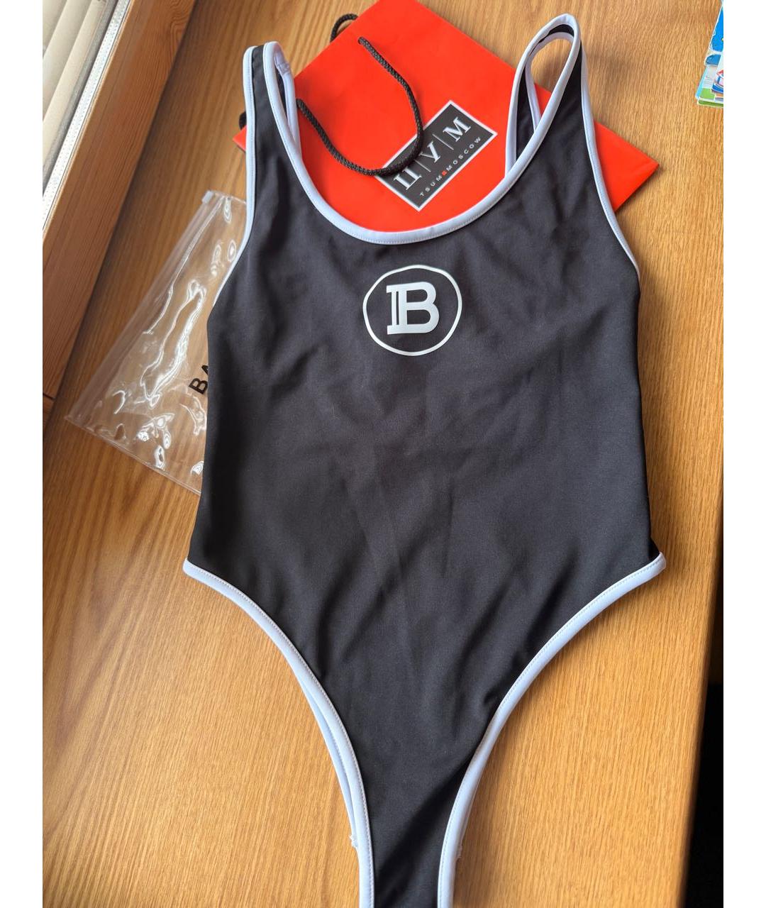 BALMAIN Черный полиамидовый купальник, фото 8