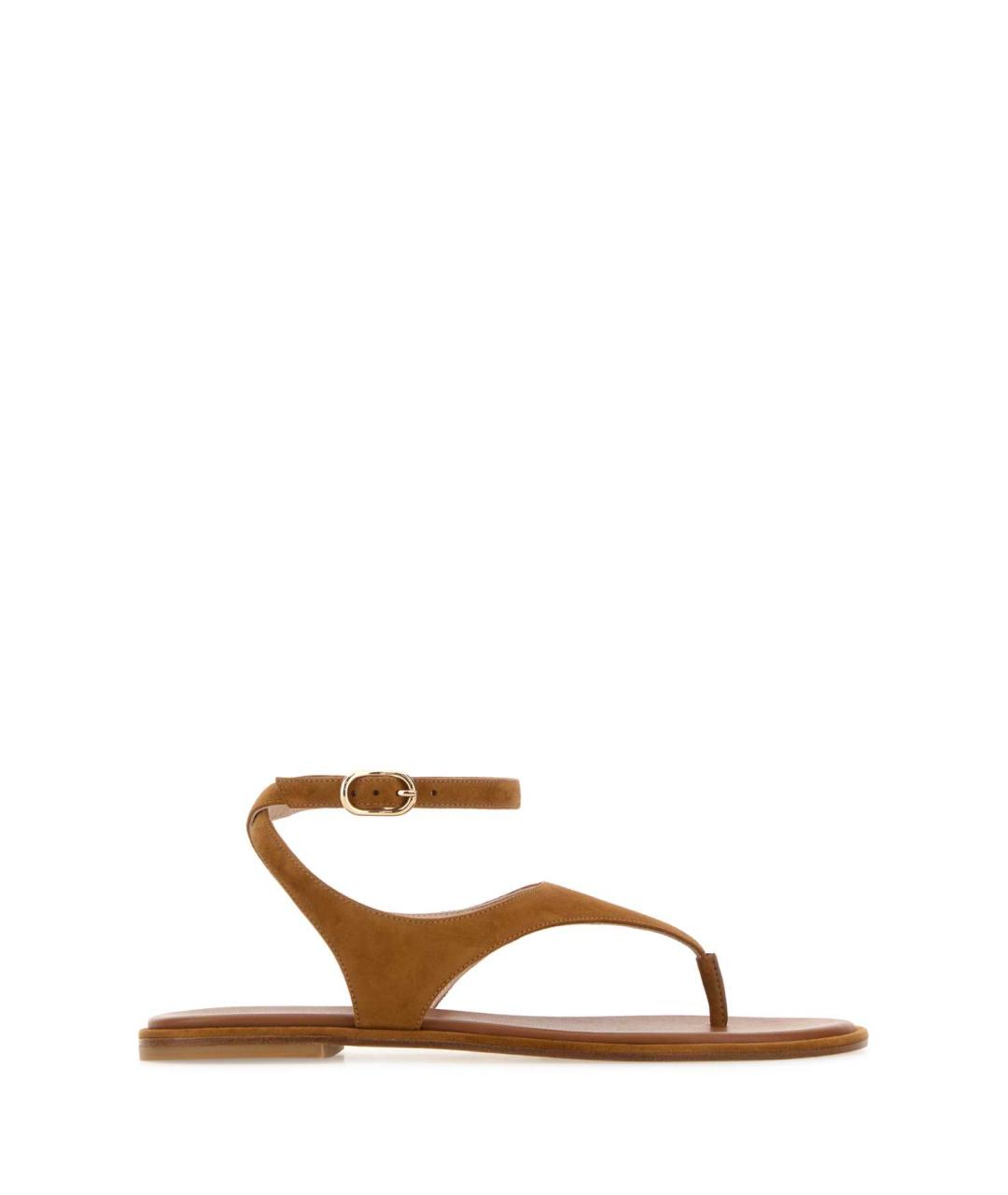 STUART WEITZMAN Бежевые замшевые сандалии, фото 1