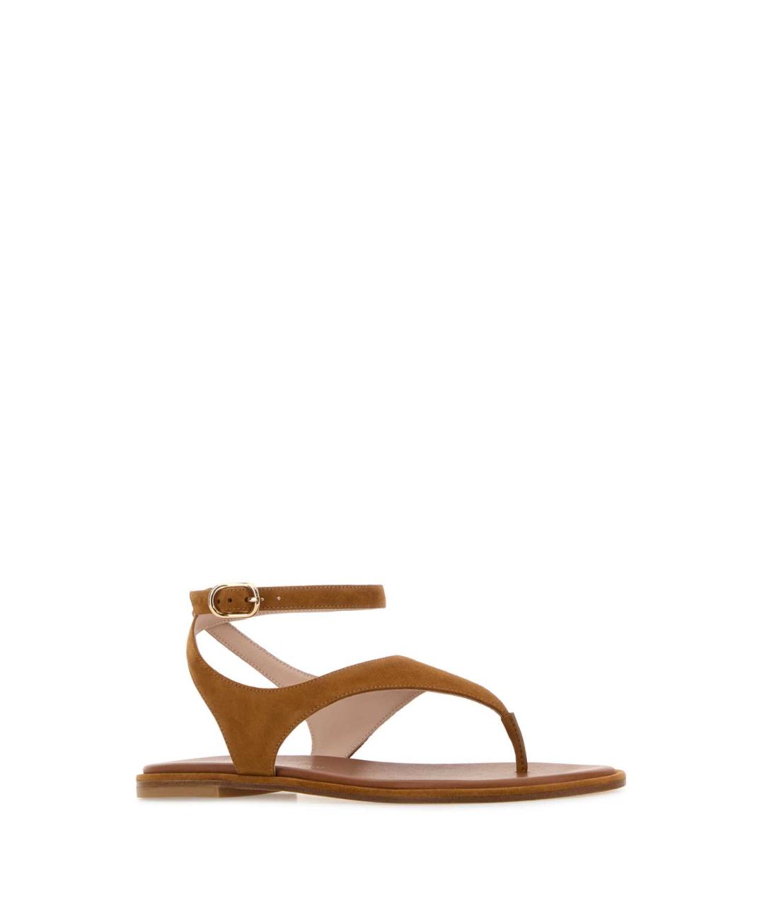 STUART WEITZMAN Бежевые замшевые сандалии, фото 2