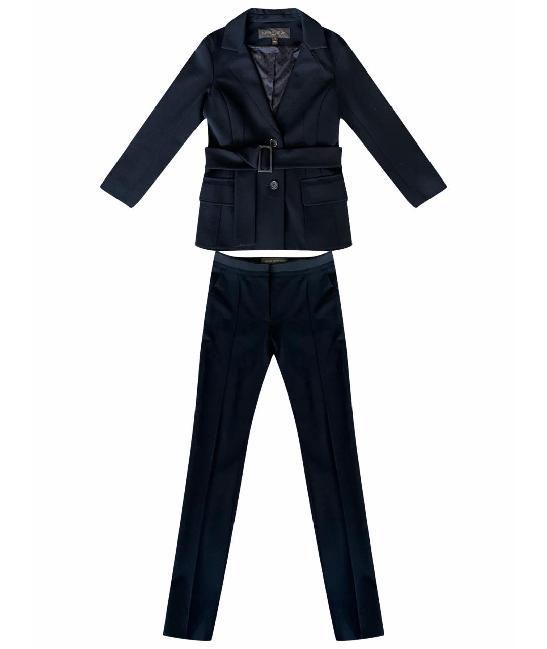 LOUIS VUITTON Черный шерстяной костюм с брюками, фото 1