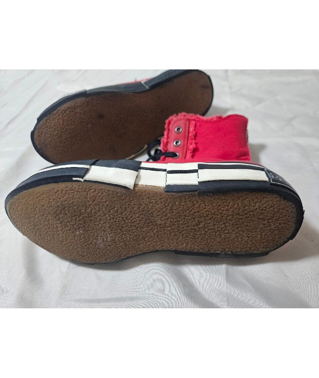 YOHJI YAMAMOTO Красные высокие кроссовки / кеды, фото 6