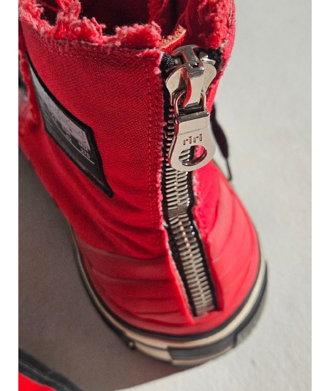 YOHJI YAMAMOTO Красные высокие кроссовки / кеды, фото 4