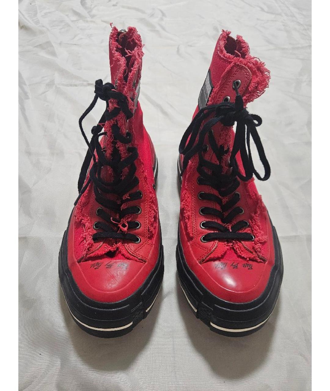 YOHJI YAMAMOTO Красные высокие кроссовки / кеды, фото 2