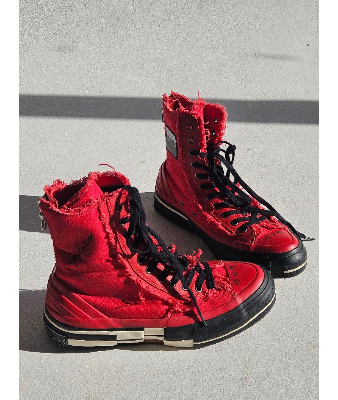 YOHJI YAMAMOTO Красные высокие кроссовки / кеды, фото 7