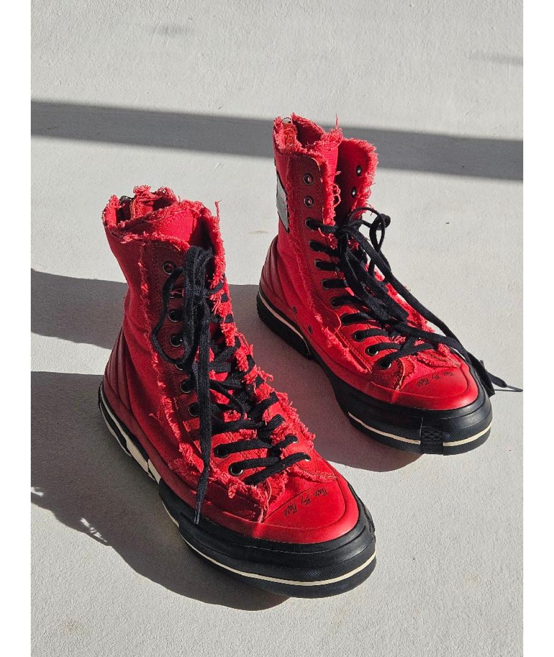 YOHJI YAMAMOTO Красные высокие кроссовки / кеды, фото 3