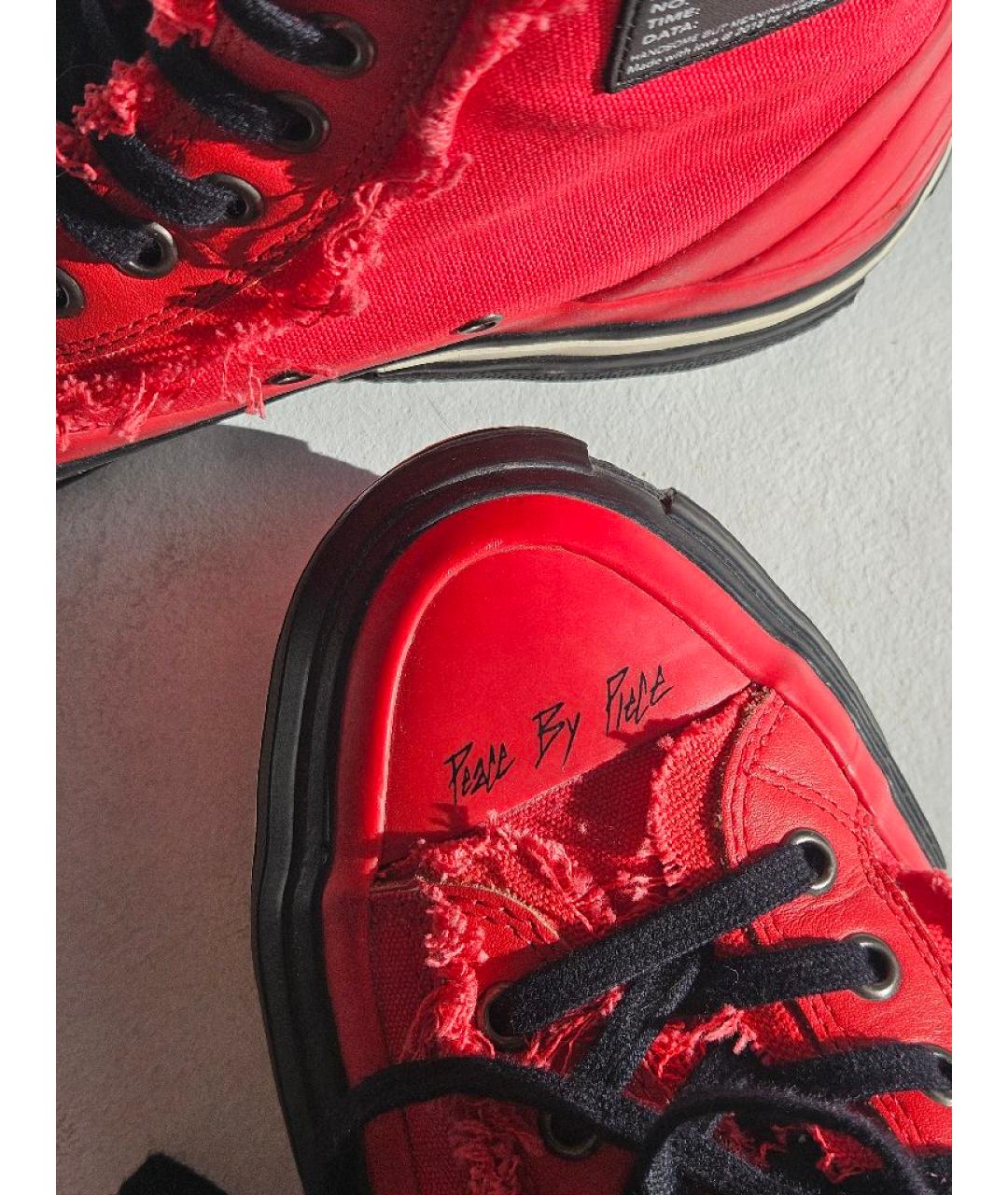 YOHJI YAMAMOTO Красные высокие кроссовки / кеды, фото 5
