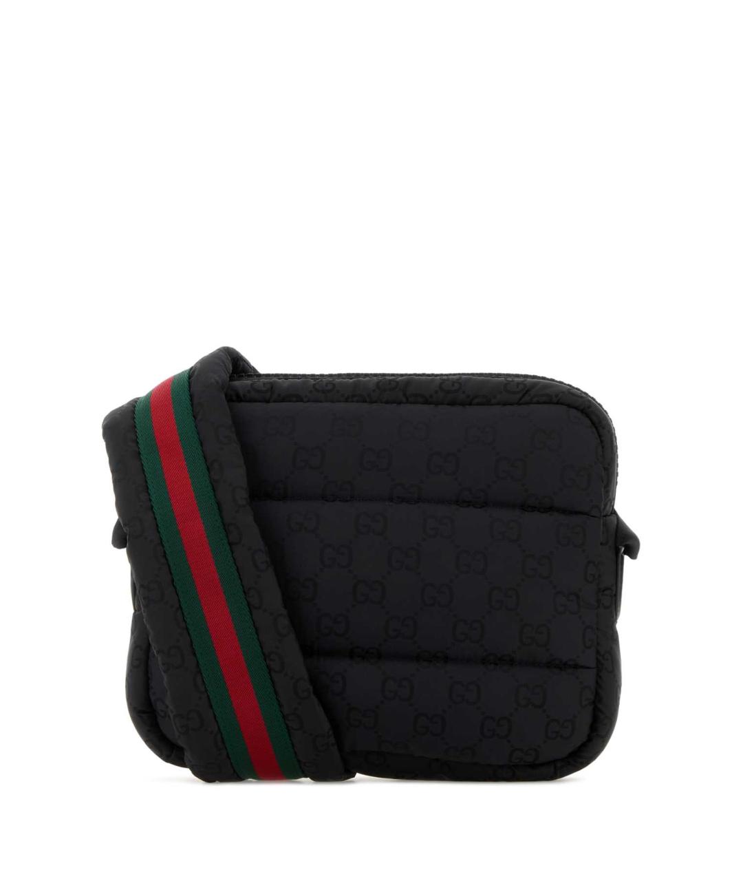 GUCCI Черная тканевая сумка на плечо, фото 1