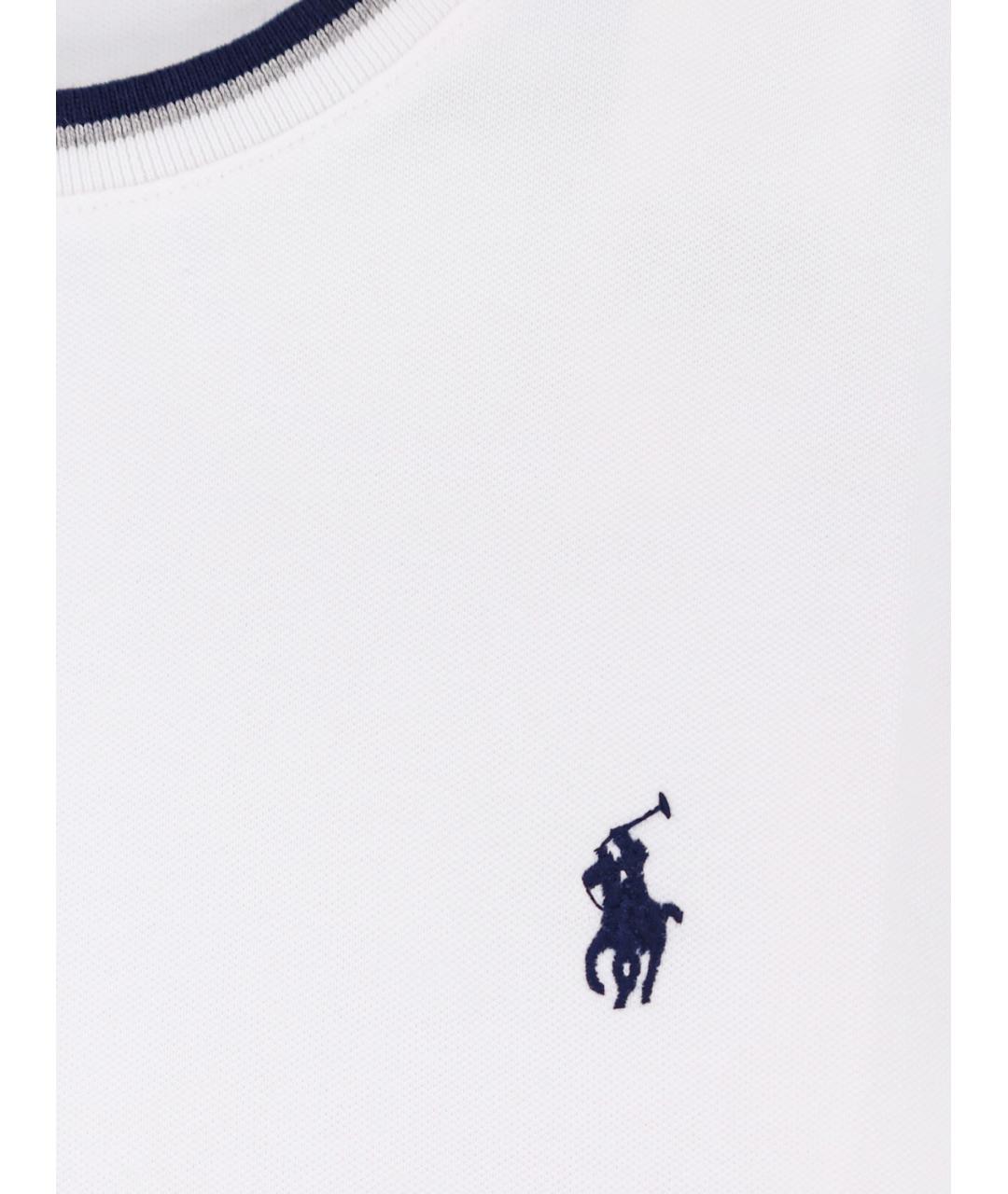 POLO RALPH LAUREN Белая хлопковая футболка, фото 3