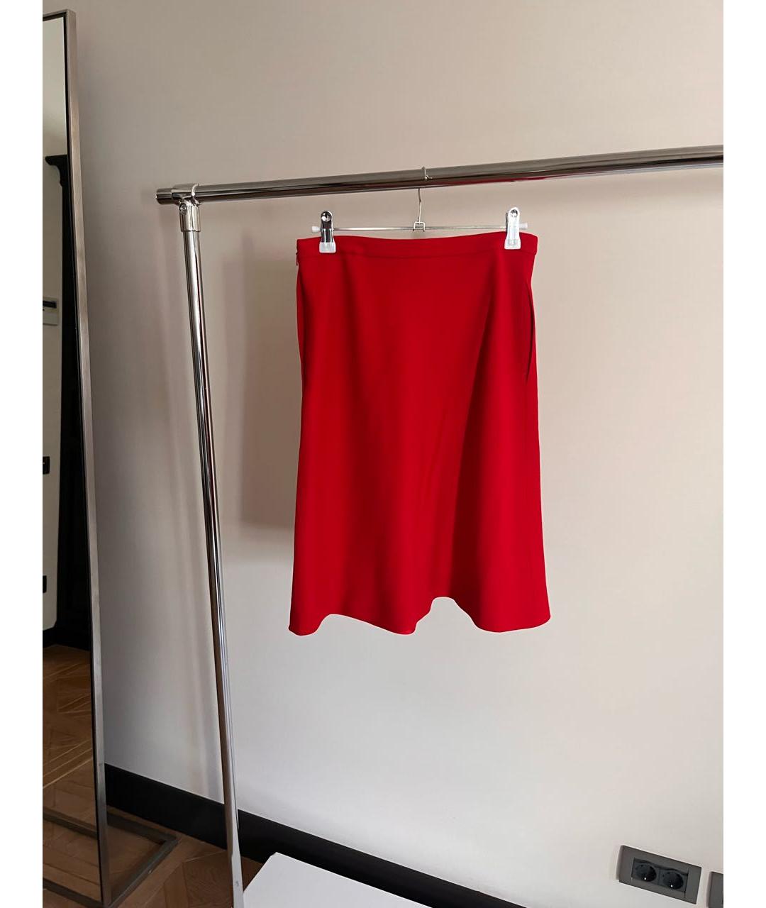 VALENTINO Красная шерстяная юбка мини, фото 2