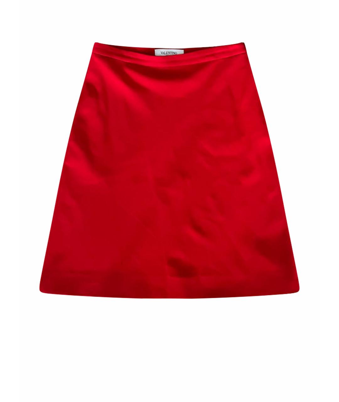 VALENTINO Красная шерстяная юбка мини, фото 1