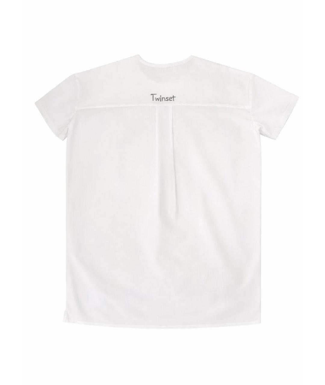 TWIN-SET Белый хлопковый детская футболка / топ, фото 2