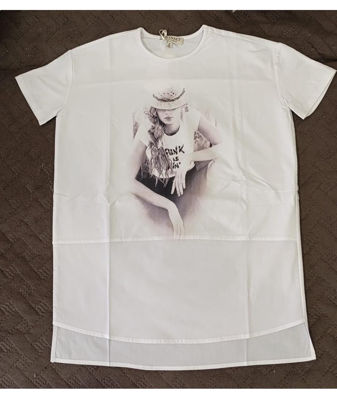 TWIN-SET Белый хлопковый детская футболка / топ, фото 3