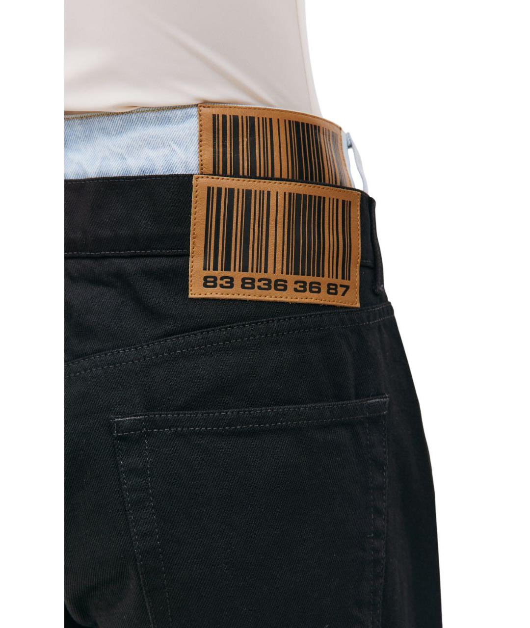 VTMNTS Черные хлопковые прямые джинсы, фото 3