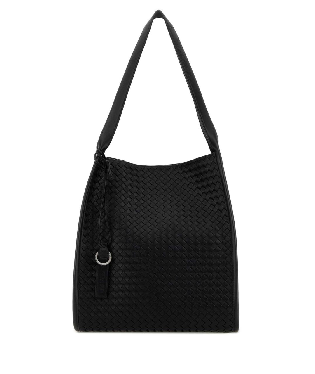 BOTTEGA VENETA Черная кожаная сумка тоут, фото 1