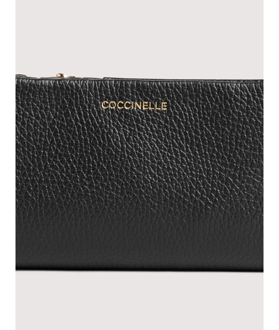 COCCINELLE Черный кожаный кошелек, фото 3