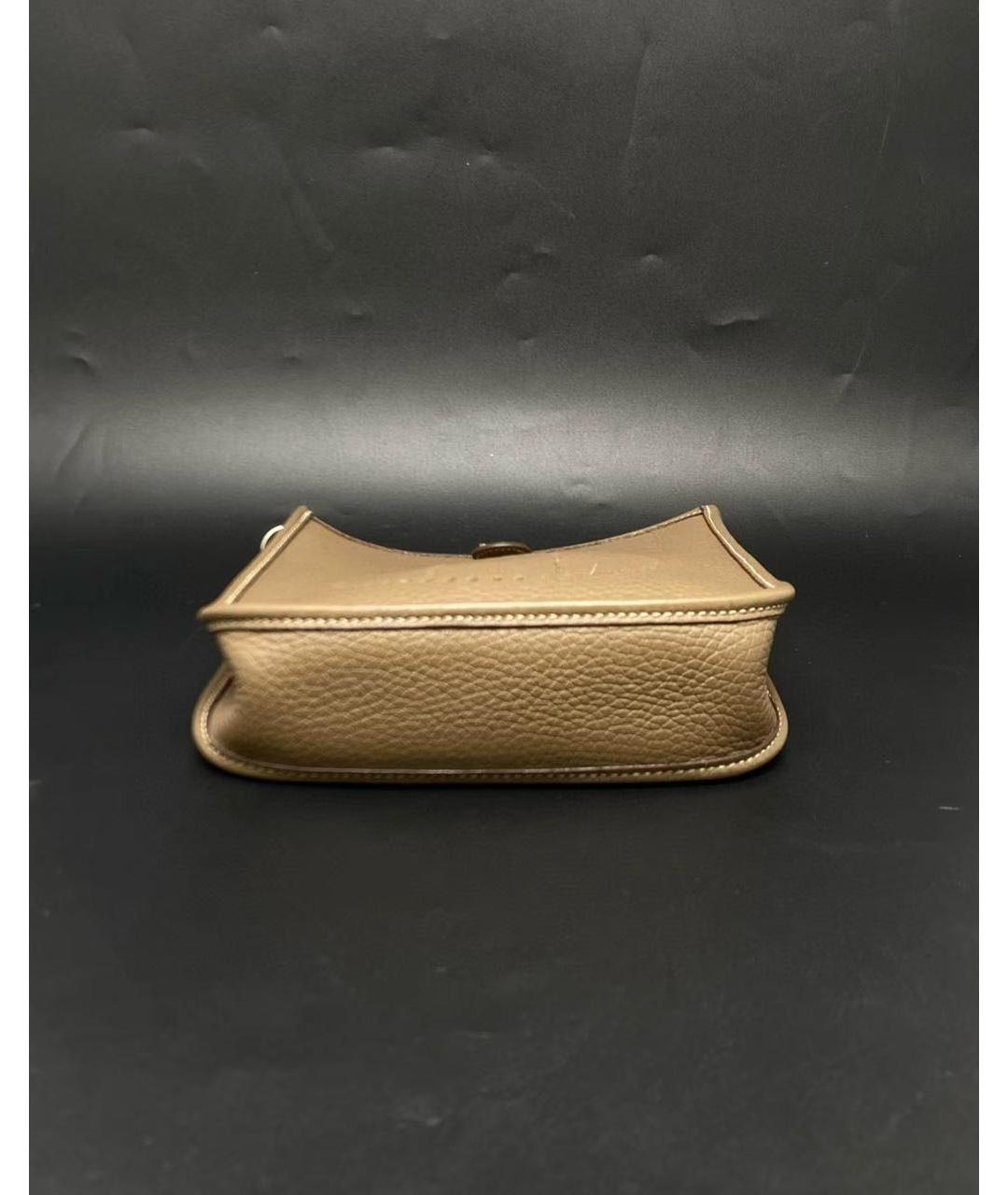 HERMES Бежевая кожаная сумка через плечо, фото 2