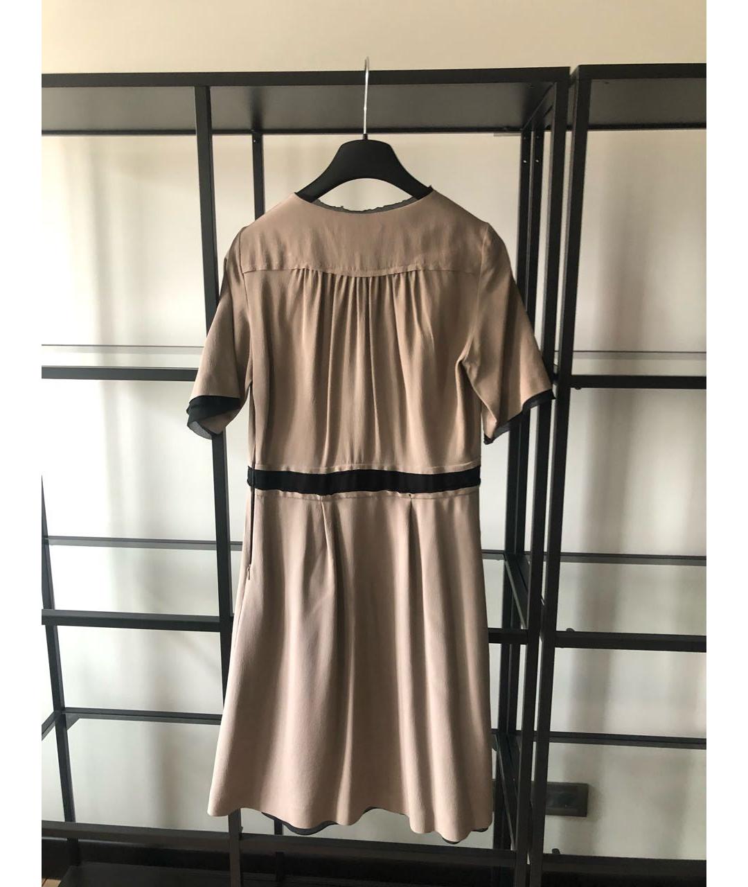 CHLOE Хаки шелковое повседневное платье, фото 2