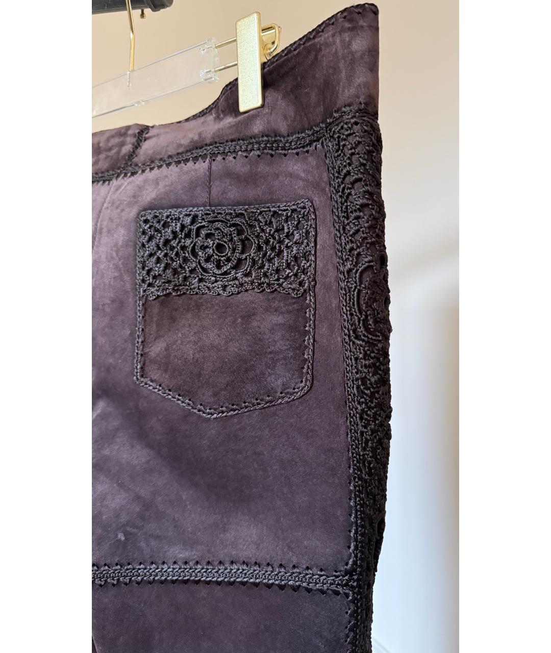 DOLCE&GABBANA Коричневые бархатные прямые брюки, фото 5