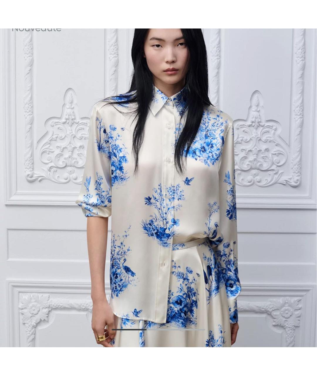 CHRISTIAN DIOR Голубая блузы, фото 2