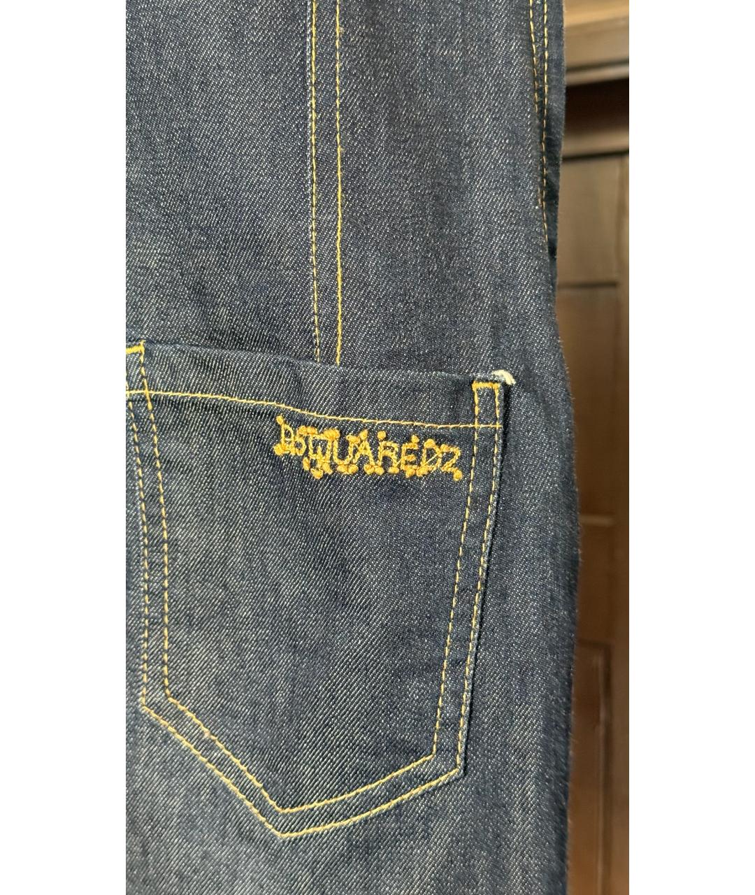 DSQUARED2 Синее деним повседневное платье, фото 3