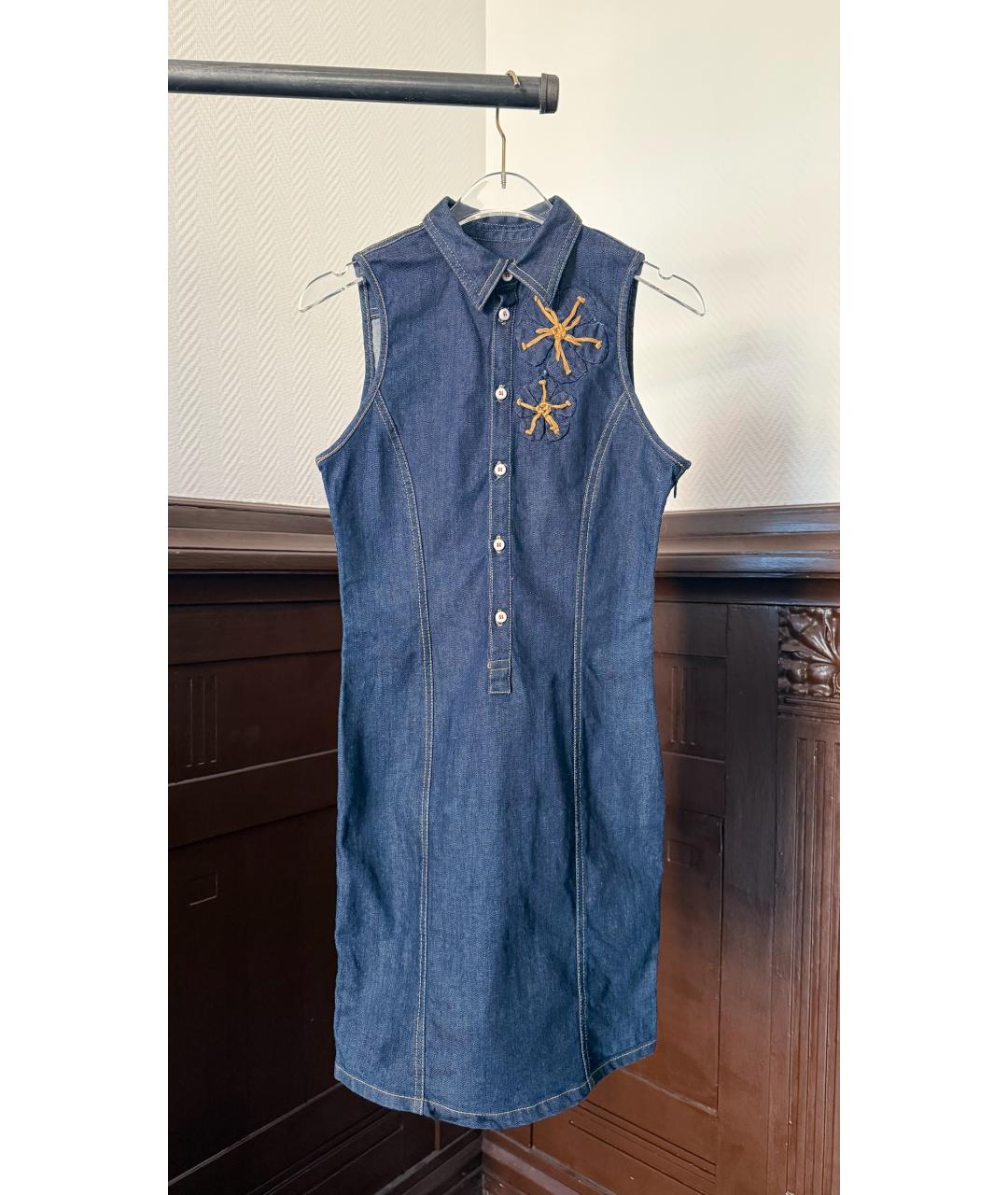 DSQUARED2 Синее деним повседневное платье, фото 7