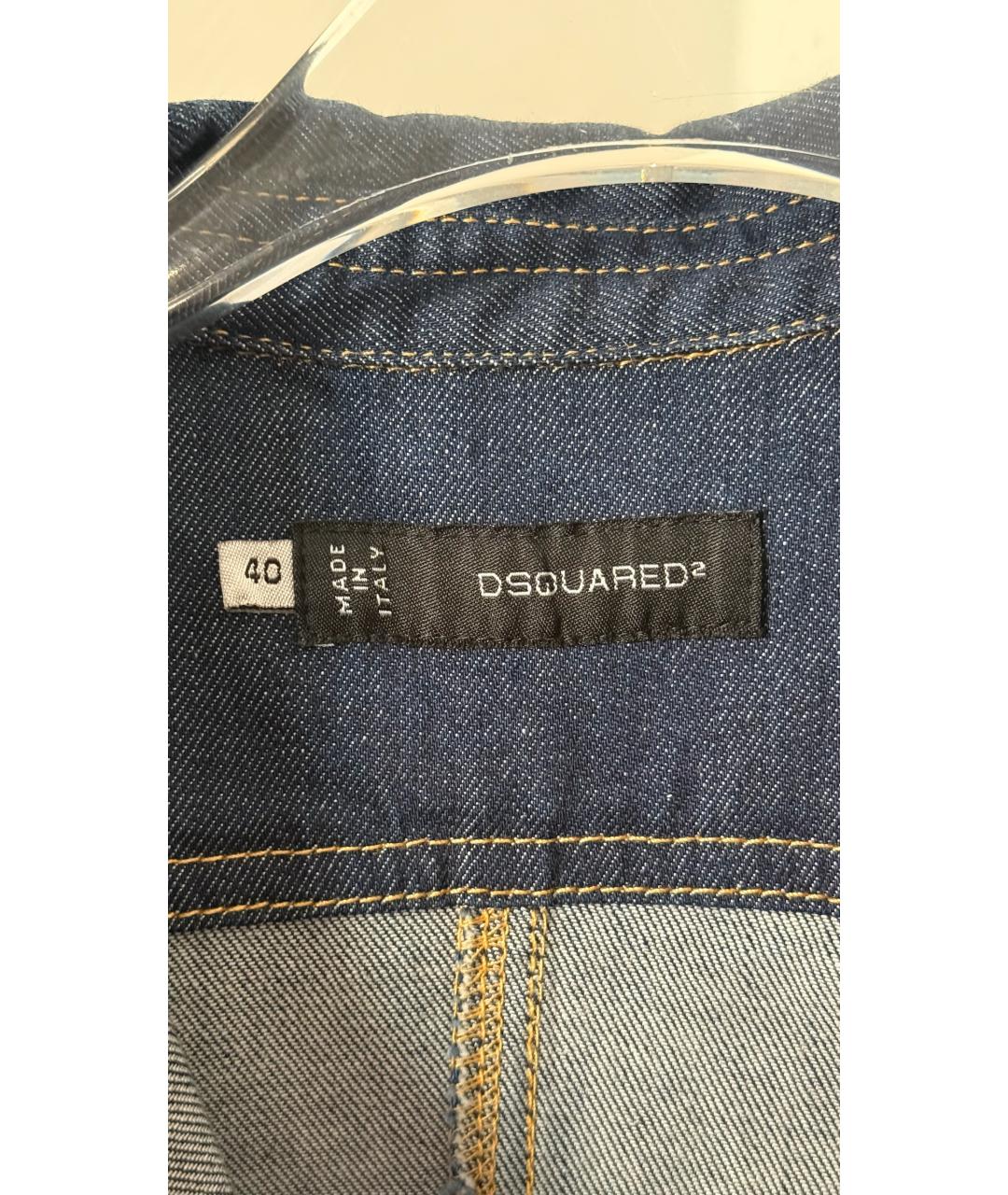 DSQUARED2 Синее деним повседневное платье, фото 6