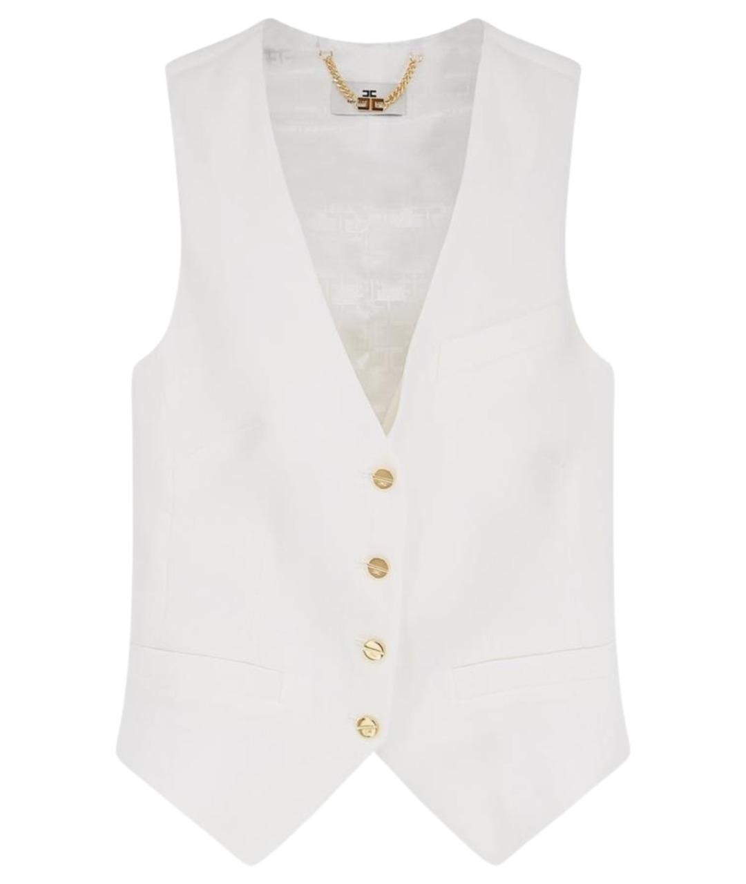 ELISABETTA FRANCHI Бежевый жилет, фото 1