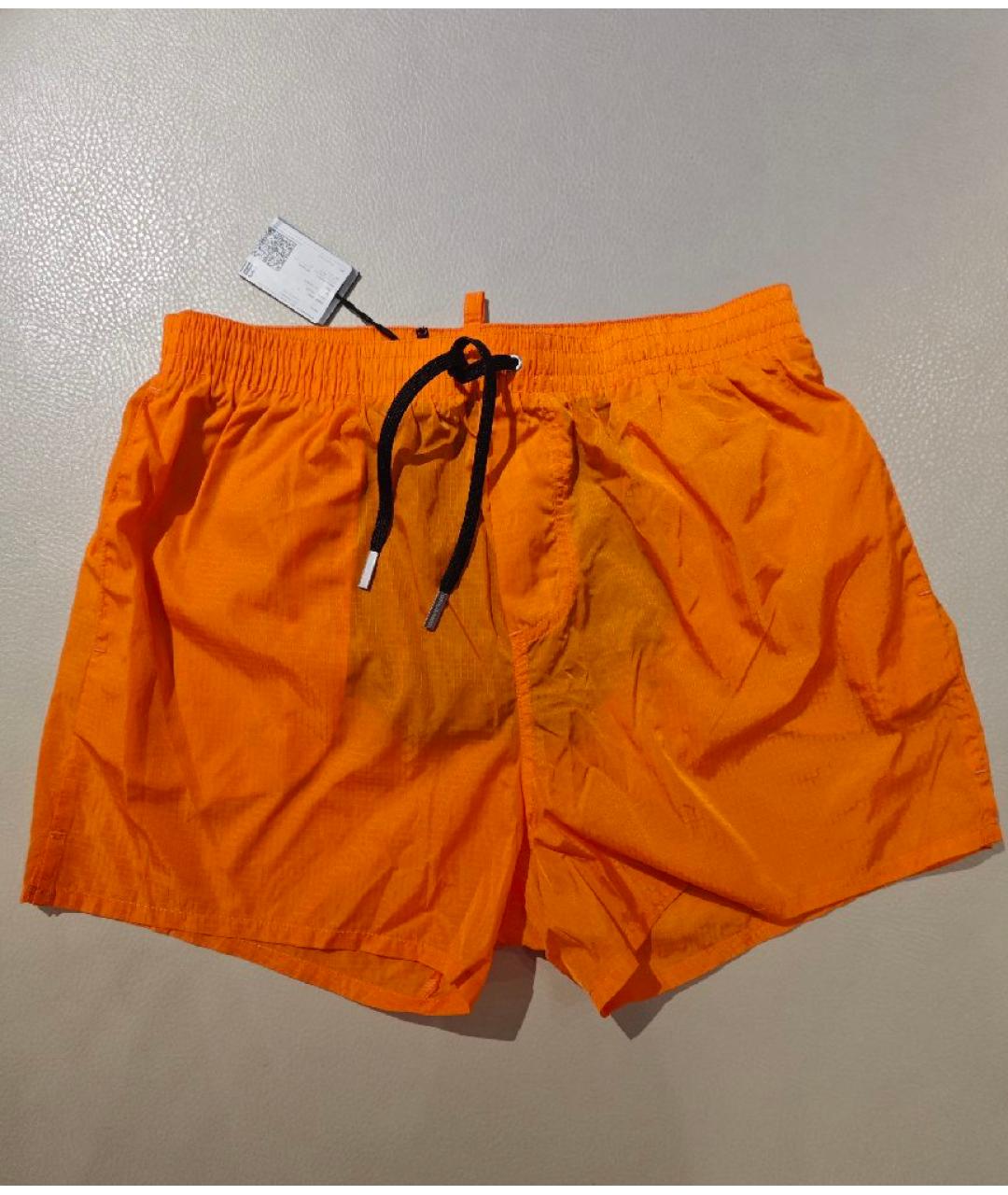 DSQUARED2 Оранжевое полиамидовые шорты, фото 5