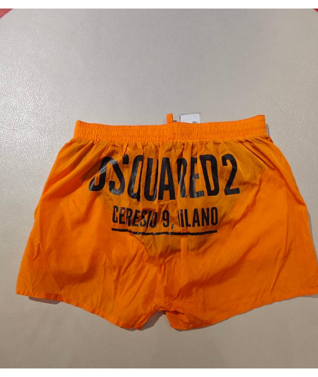DSQUARED2 Оранжевое полиамидовые шорты, фото 2