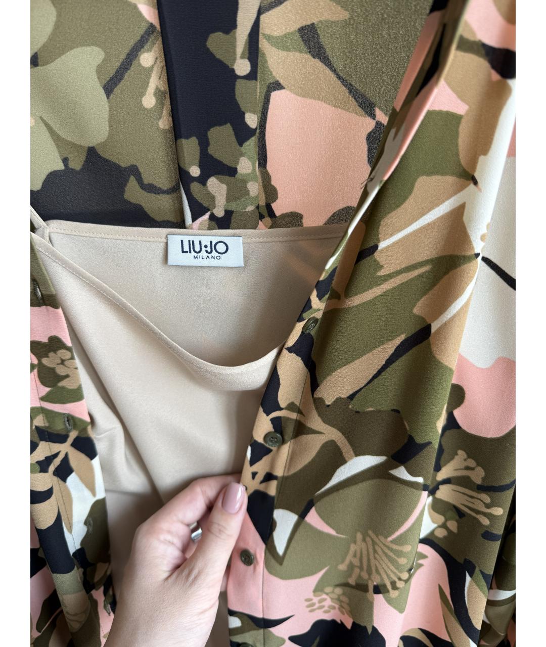 LIU JO Мульти полиэстеровое коктейльное платье, фото 7