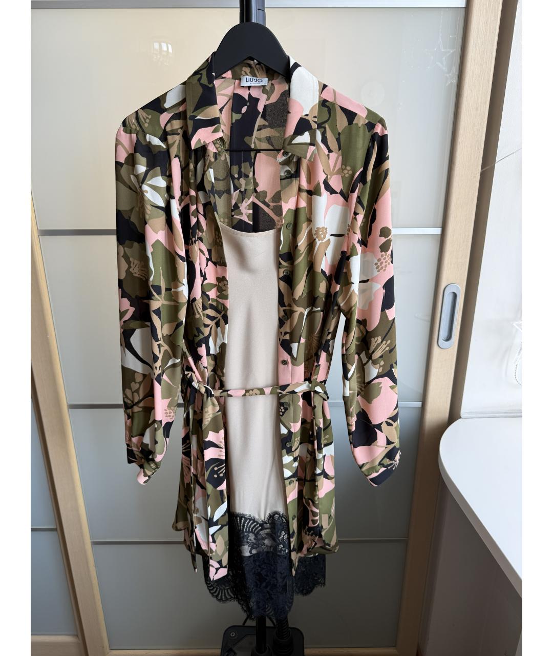 LIU JO Мульти полиэстеровое коктейльное платье, фото 4