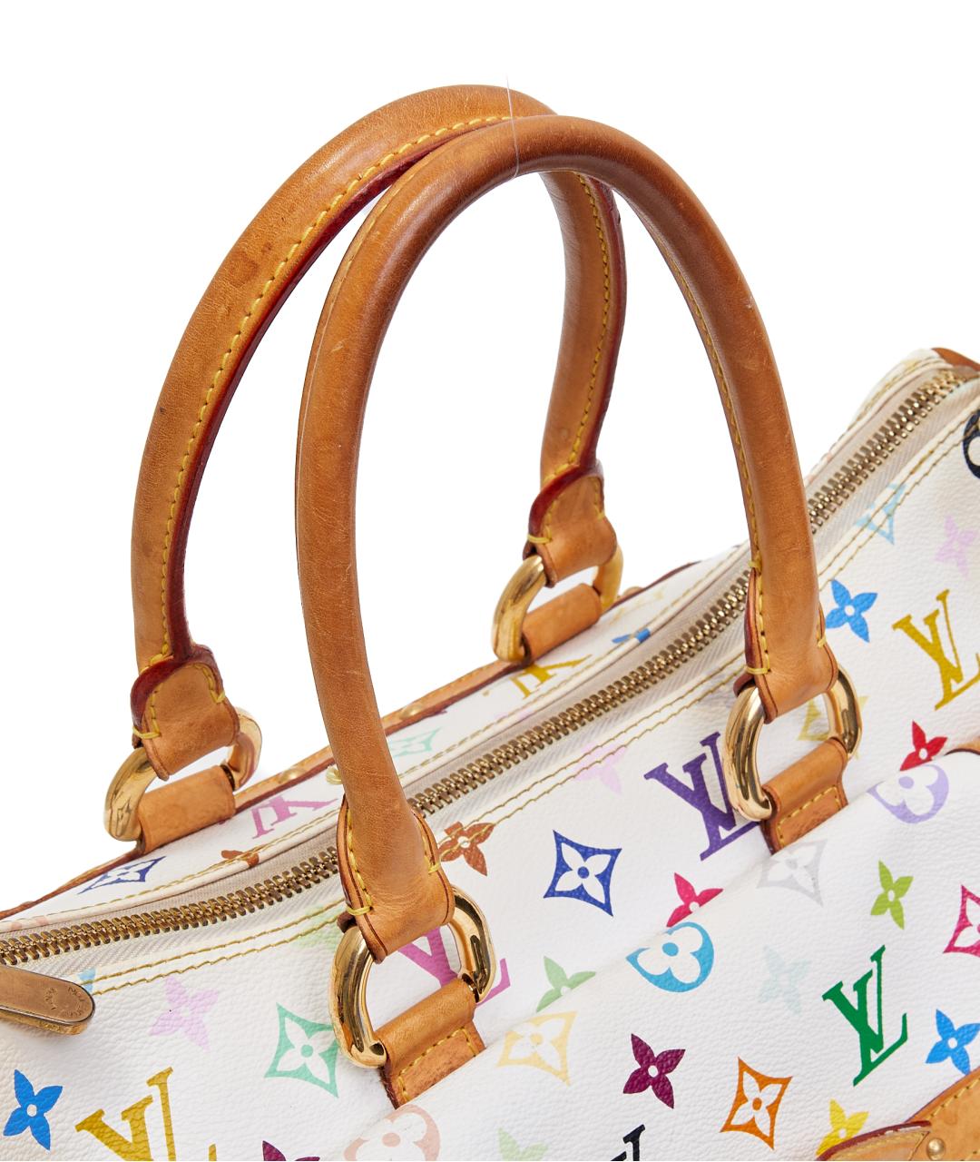 LOUIS VUITTON Белая кожаная сумка с короткими ручками, фото 4