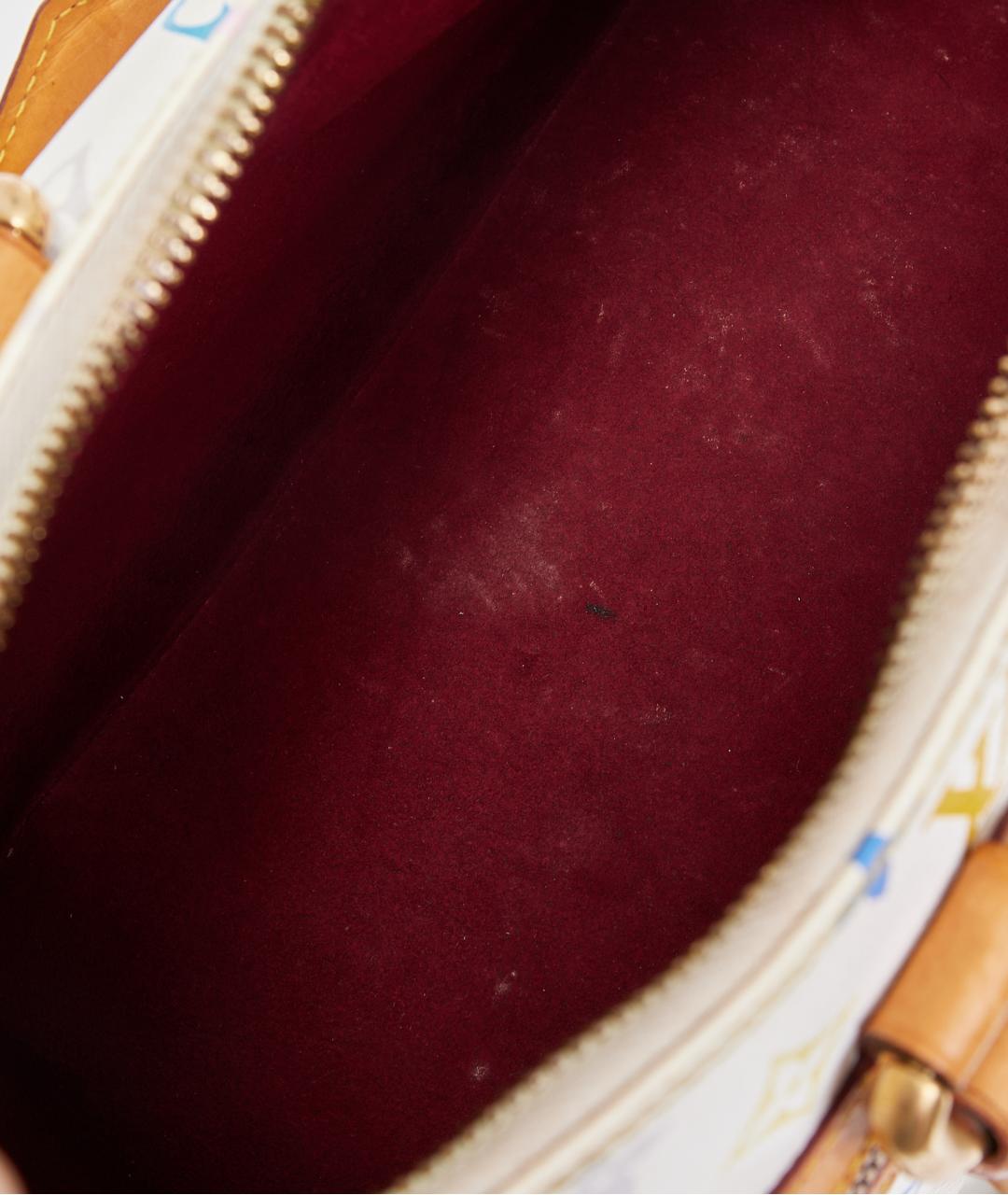 LOUIS VUITTON Белая кожаная сумка с короткими ручками, фото 9