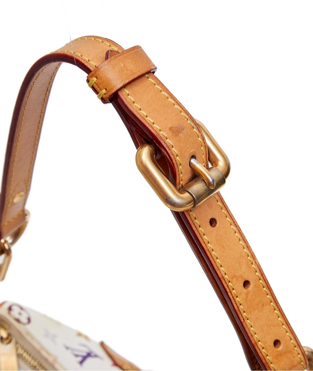 LOUIS VUITTON Белая кожаная сумка с короткими ручками, фото 5