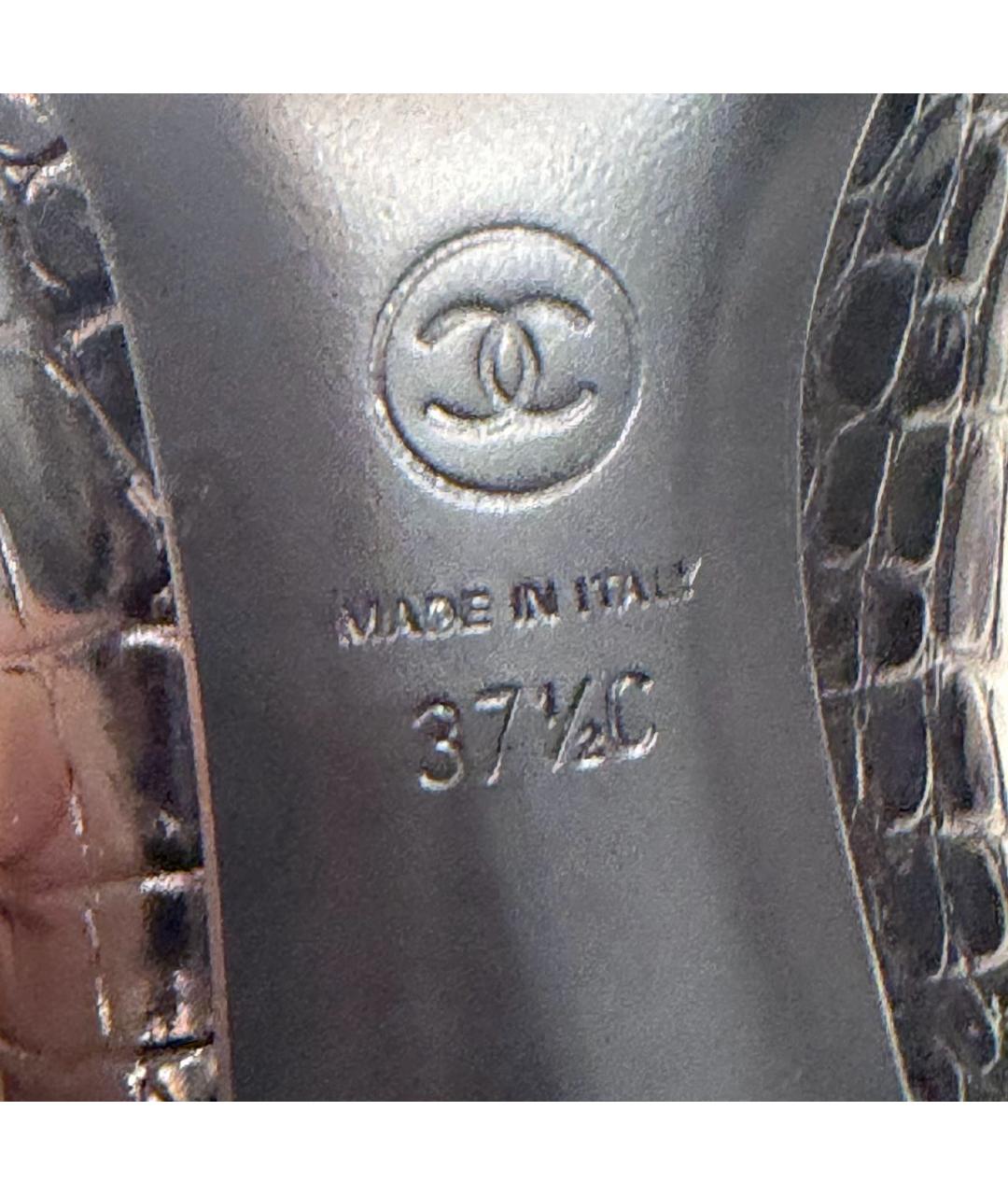 CHANEL Черные туфли из лакированной кожи, фото 4