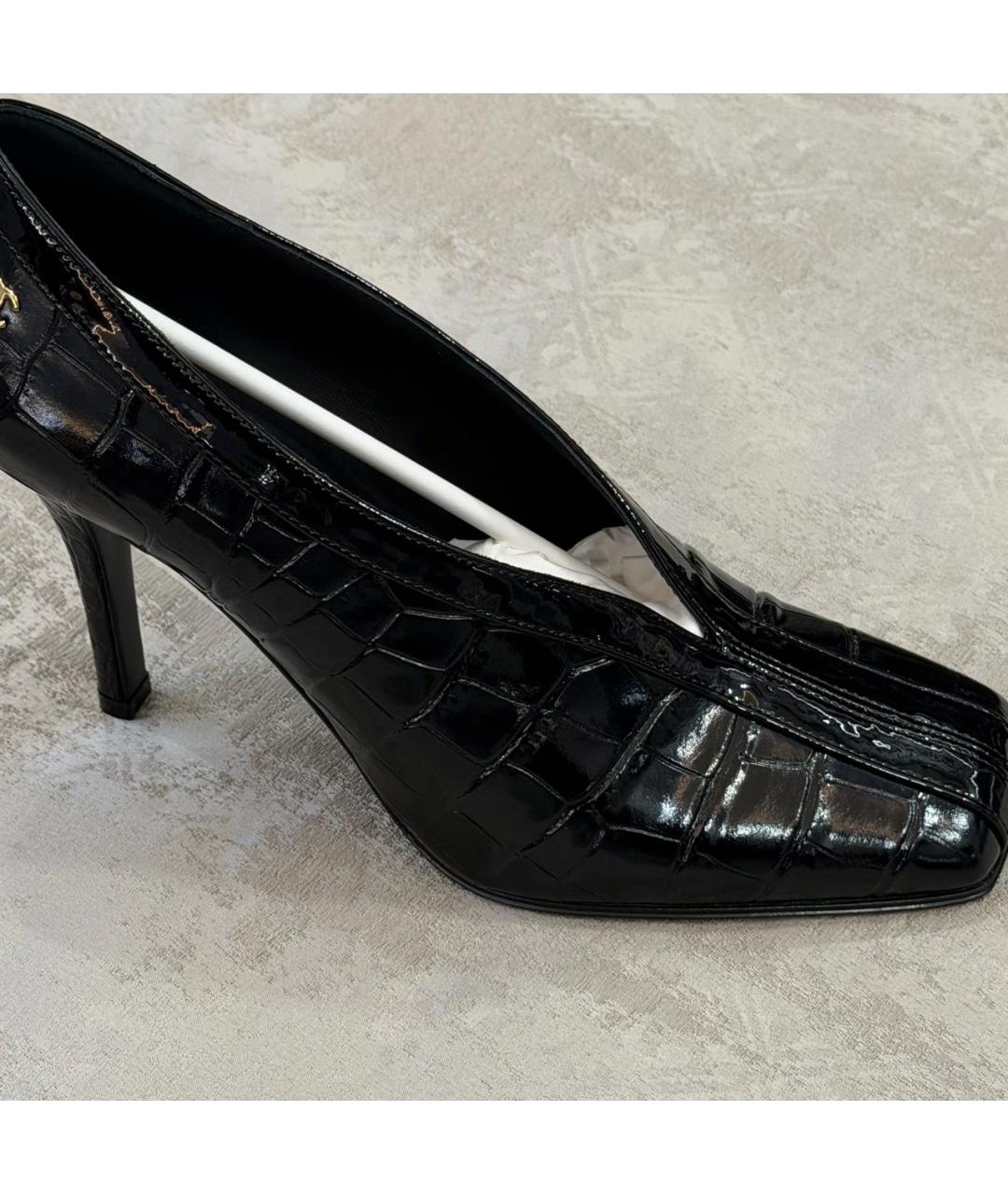 CHANEL Черные туфли из лакированной кожи, фото 5