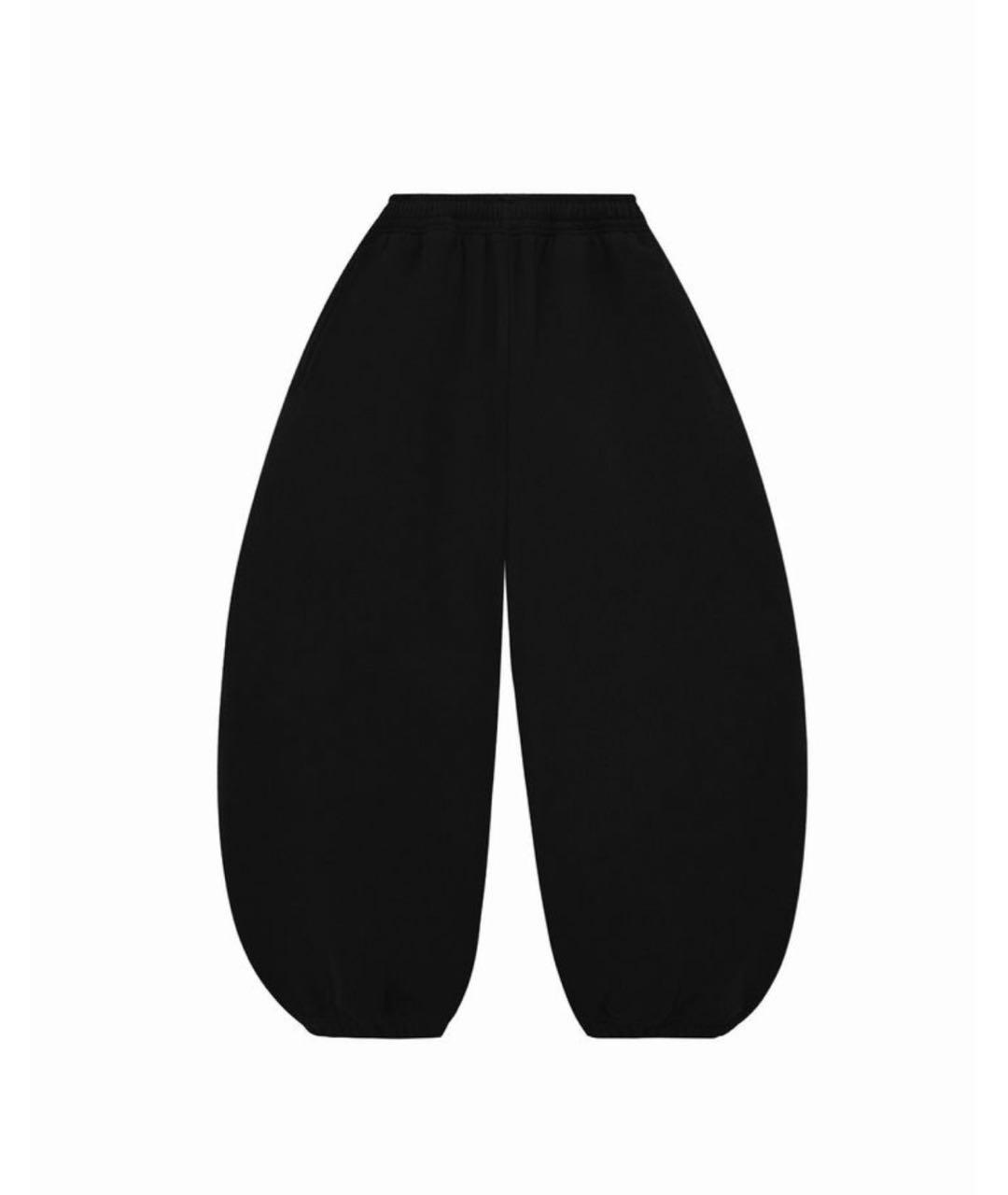 PLANTA ROSA Черные хлопковые спортивные брюки и шорты, фото 1