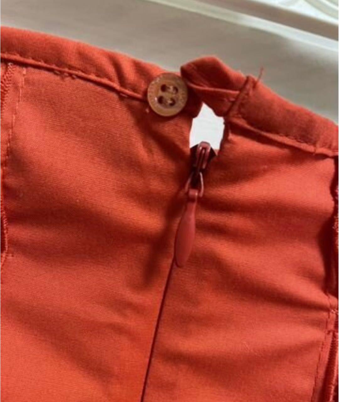 Tara Jarmon Красная хлопковая юбка миди, фото 5