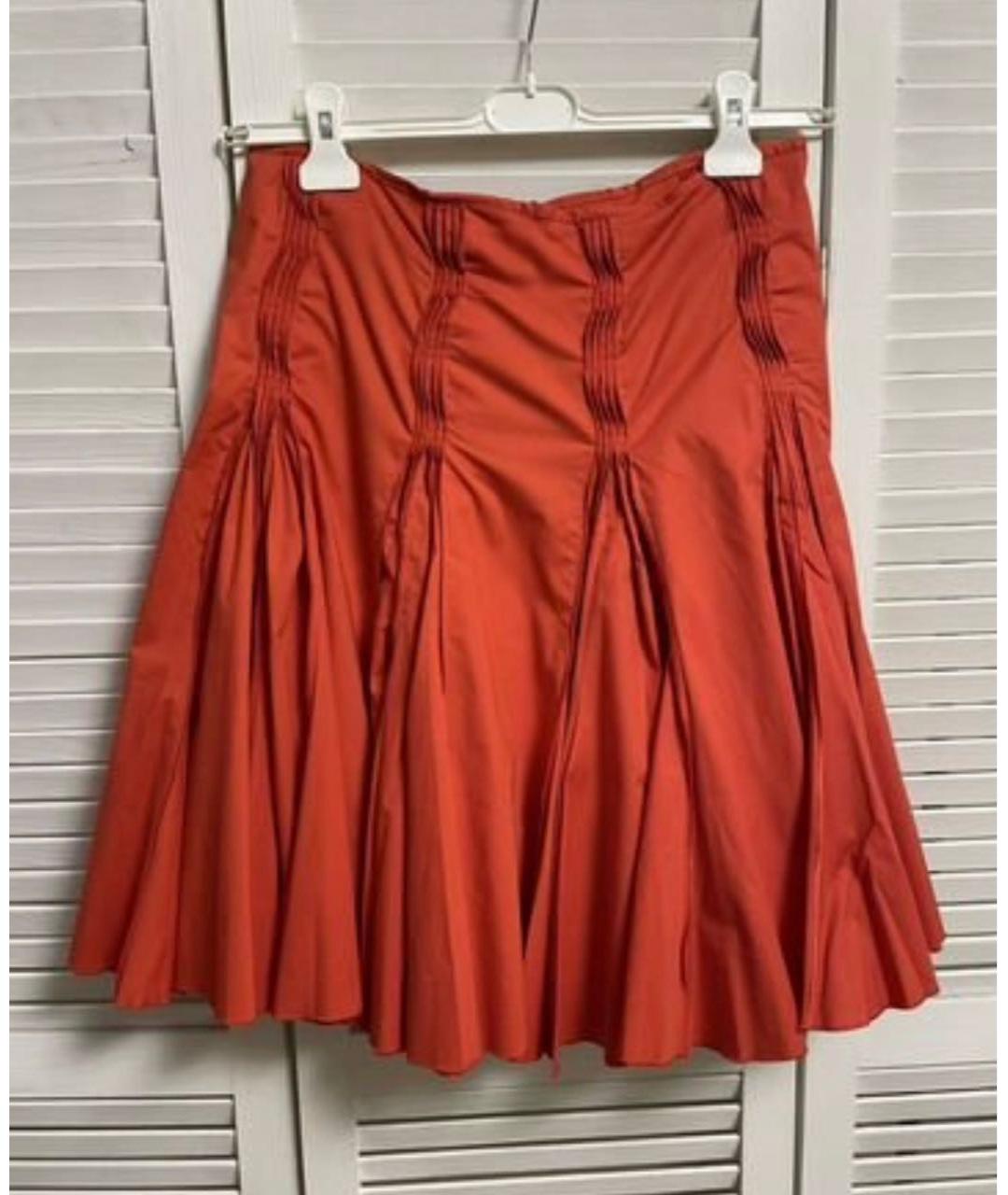 Tara Jarmon Красная хлопковая юбка миди, фото 8