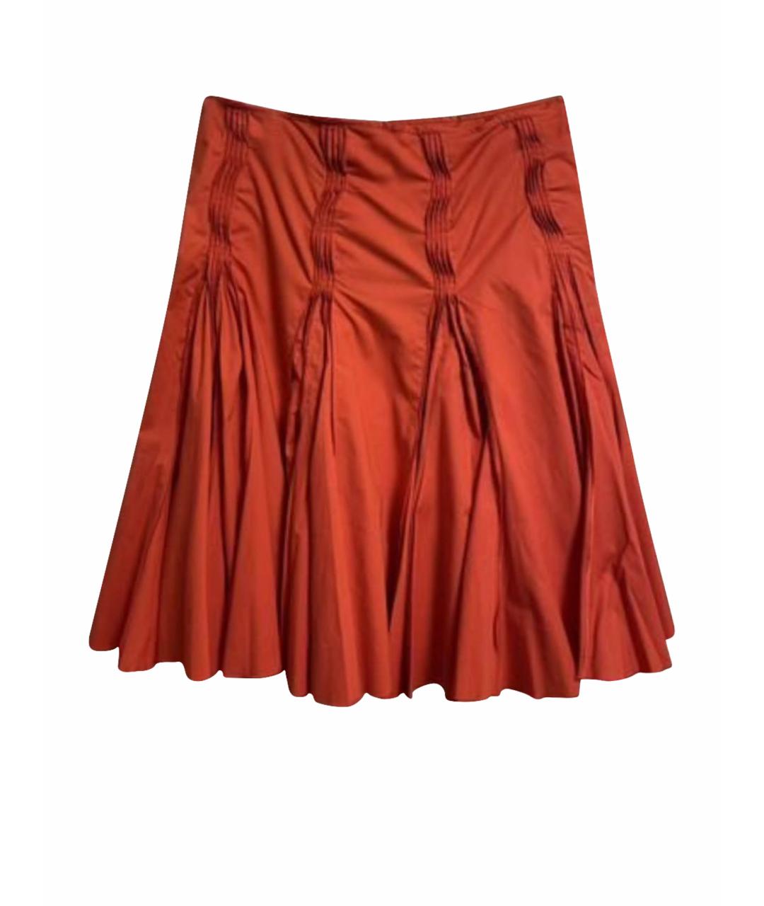 Tara Jarmon Красная хлопковая юбка миди, фото 1