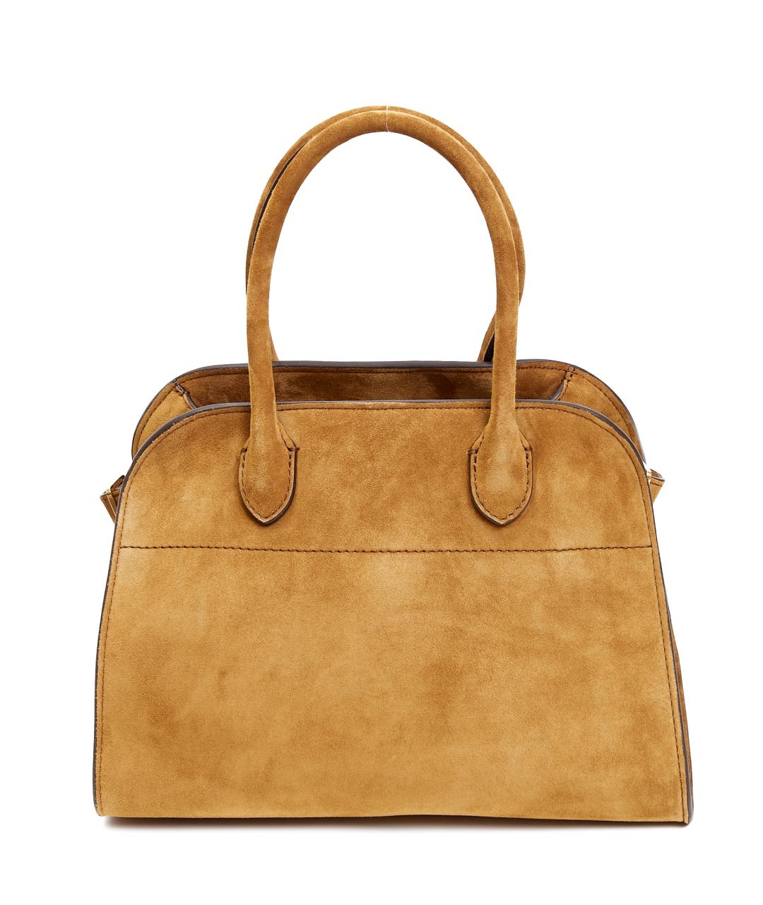 THE ROW Коричневая замшевая сумка с короткими ручками, фото 1