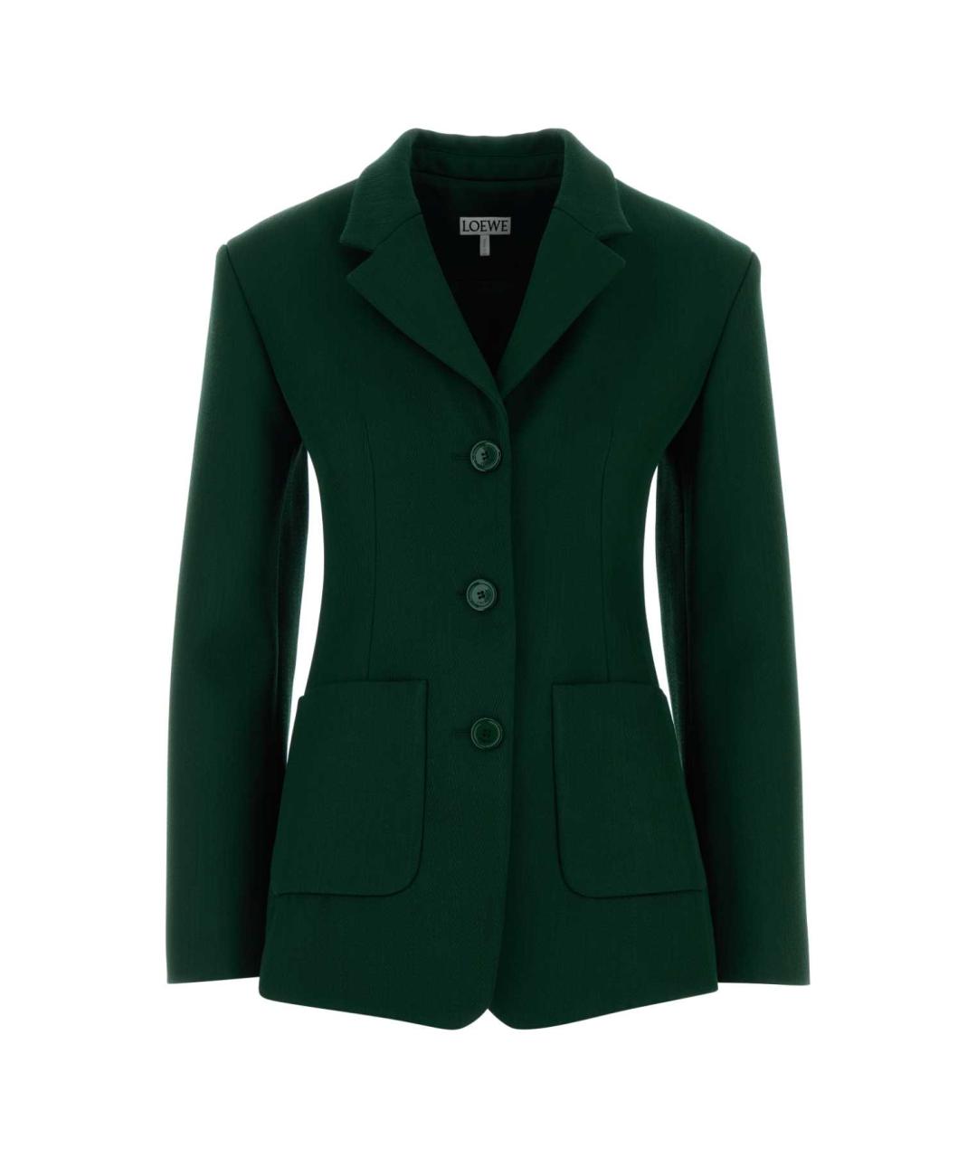 LOEWE Зеленый шерстяной жакет/пиджак, фото 1