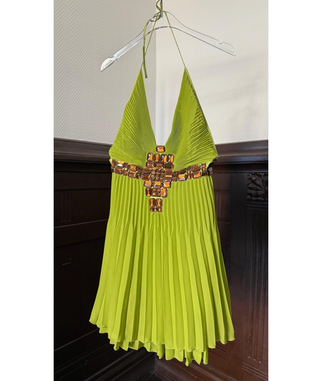 JUST CAVALLI Зеленые вечернее платье, фото 6