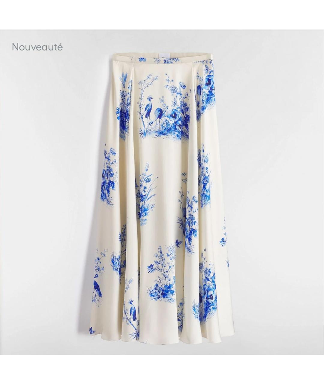 CHRISTIAN DIOR Голубая юбка миди, фото 4