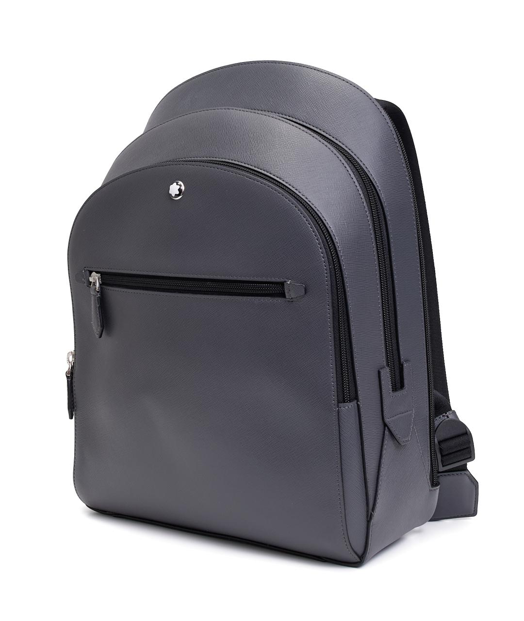 MONTBLANC Серый кожаный рюкзак, фото 2