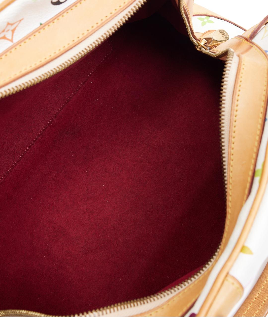 LOUIS VUITTON Белая кожаная сумка с короткими ручками, фото 7