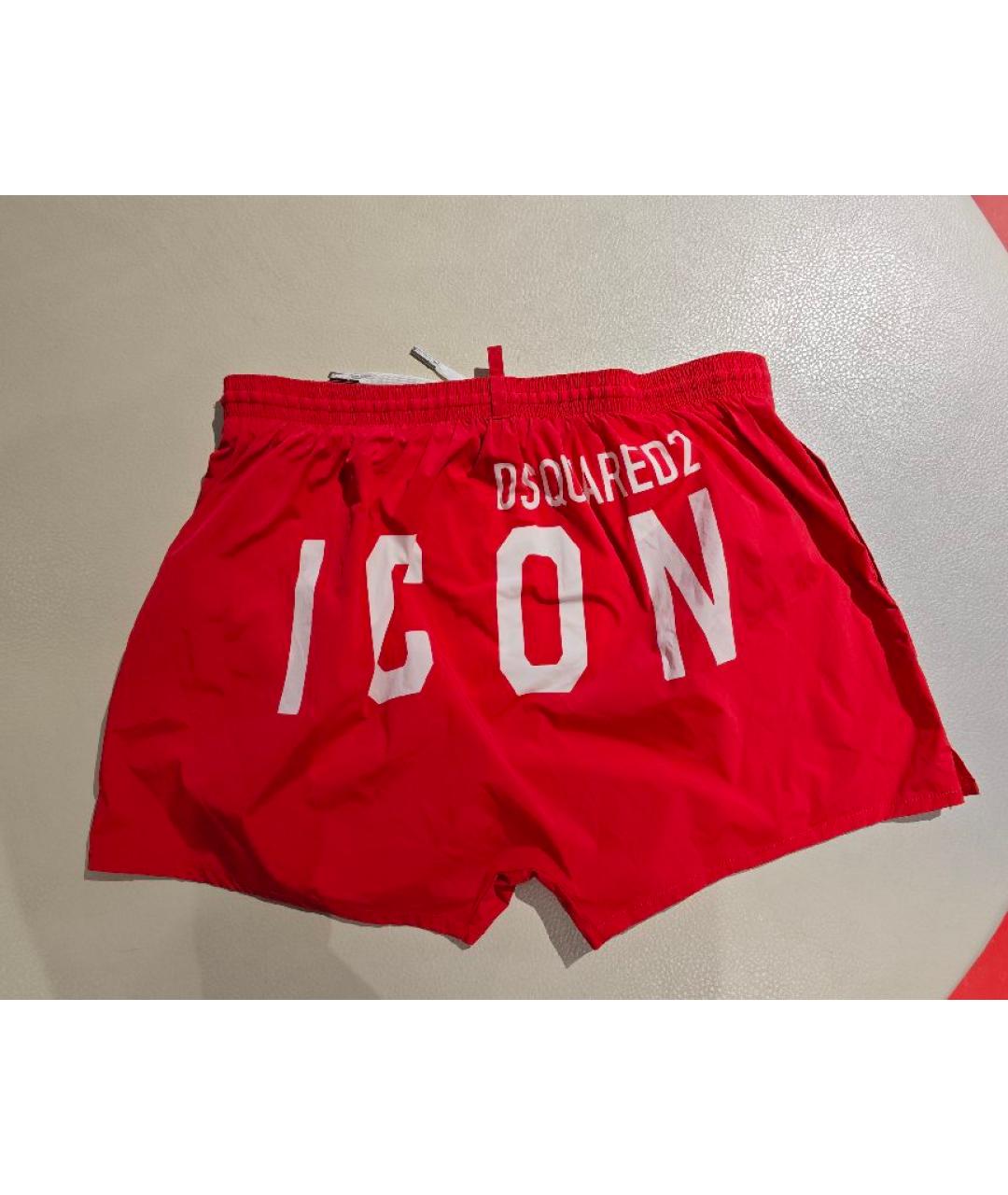 DSQUARED2 Красные полиамидовые шорты, фото 2